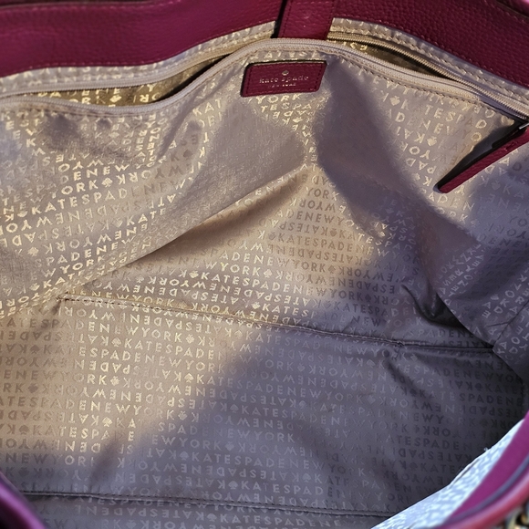 Kate Spade Fuchsia Leather Shoulder Bag - Picture 4 of 5